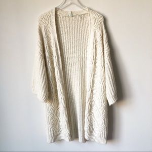 Kimchi Blue Sweaters - Kimchi Blue Ivory Duster Open Cardigan Kimchi Blue Sweaters - Kimchi Blue Ivory Duster Open Cardigan
